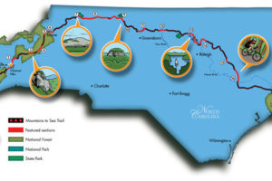 Mountains to Sea Trail Map and Franklin County