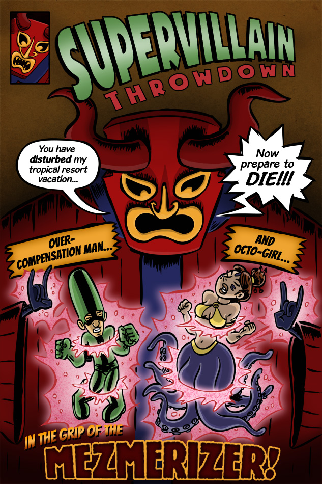 Webcomic Supervillain Throwdown cover art by illustrator Scott DuBar