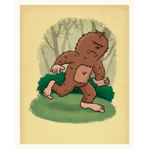 Bigfoot art print by illustrator Scott DuBar