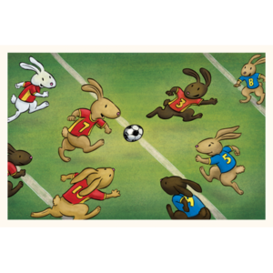 Bunny Soccer art print by illustrator Scott DuBar