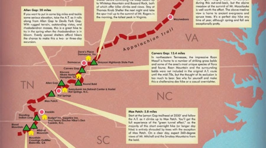 Blue Ridge Outdoors: Appalachian Trail Map
