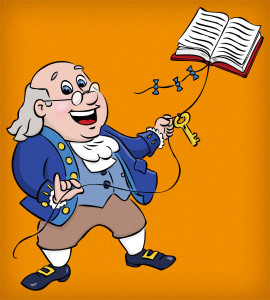 Ben Franklin w/ Kite | Client: Ivy Group/ PA Dept of Education