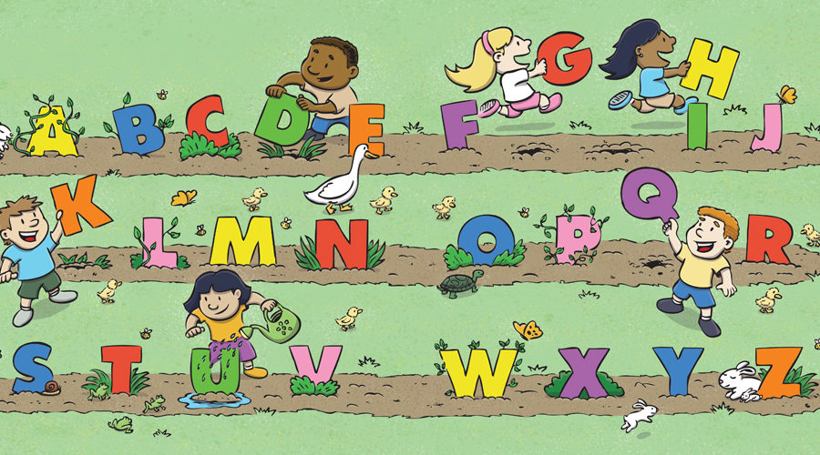Alphabet Garden illustration by Scott DuBar