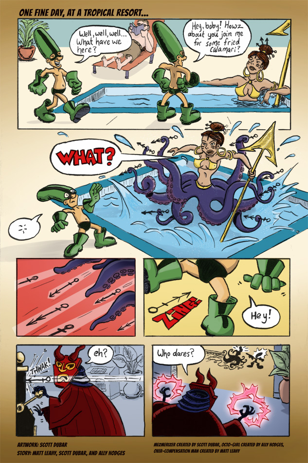 Webcomic Supervillain Throwdown page 1 by illustrator Scott DuBar