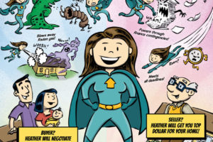 Heather Griffith, Wonder Realtor part 3. Comic book style ad for C-ville Weekly