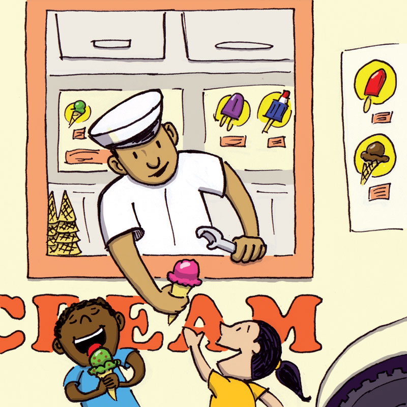 Ice Cream Man illustration by Scott DuBar