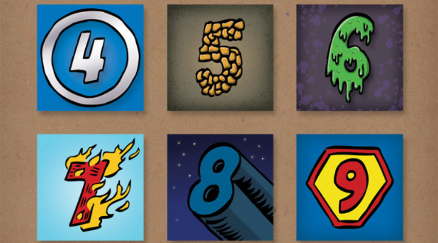 Comic Book Numbers | Client: SCBWI