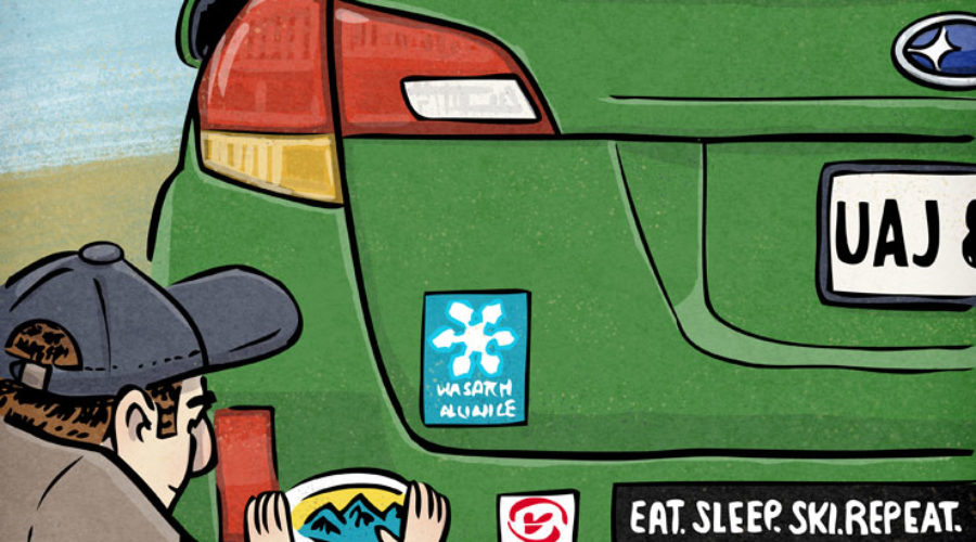 Put A Sticker On It | Client: Utah Adventure Journal | by illustrator Scott DuBar