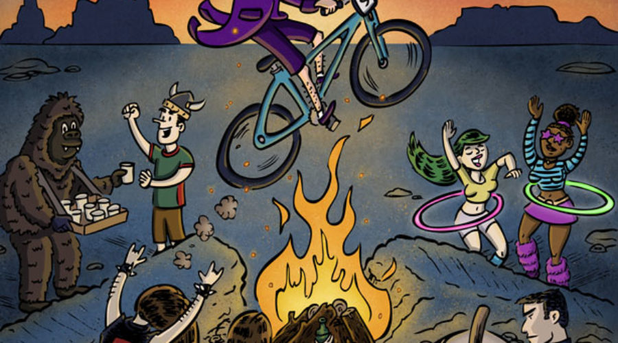 Bike Race Burning Man | Client: Utah Adventure Journal | illustration by Scott DuBar