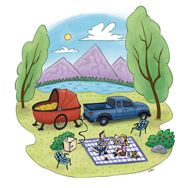 The Camping Compromise by illustrator Scott DuBar