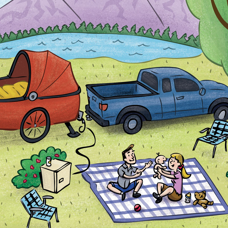 The Camping Compromise by illustrator Scott DuBar