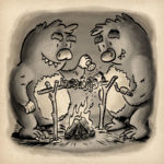 Roasted | Inktober Day 3 by illustrator Scott DuBar