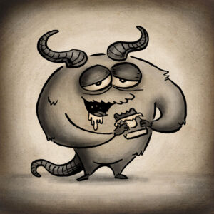 Drooling | Inktober Day 6 by illustrator Scott DuBar