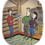 Socially Awkward Skier illustration by Scott DuBar