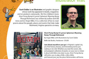 School visit flyer for children's book illustrator Scott DuBar.