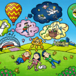 Mural degign for Hollymead Elementary by Charlottesville illustrator Scott DuBar.